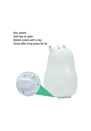 Sones Led Küçük Gece Lambası Karikatür Ayı Pat Işık Renkli Atmosfer Işıkları Çok Renkli