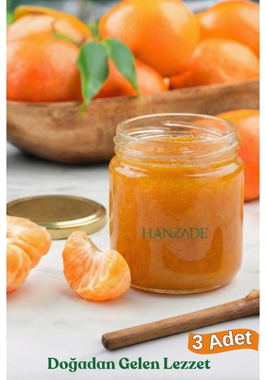Hanzade Bitkisel Mandalina Macunu 3'lü Set Zencefil, Zerdeçal, Havlıcan, Tarçın, Bal & Propolis Içeren Karışık Bitkisel Macun 210 Ml