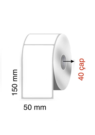 Aysan Etiket Boş Yapışkanlı P.p Opak Barkod Etiketi 50mm X 150mm 1
