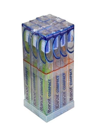 Banat Compact Diş Fırçası Medium 12 Adet