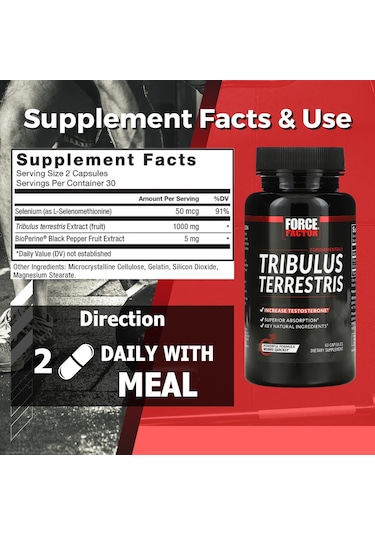 Force Factor Force Factor 1000 Mg Tribulus Terrestris 60 Kapsül