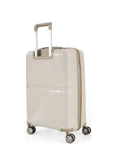 Ççs 5239 Polipropilen Büyük Boy Valiz Beyaz-bej Beyaz - Bej
