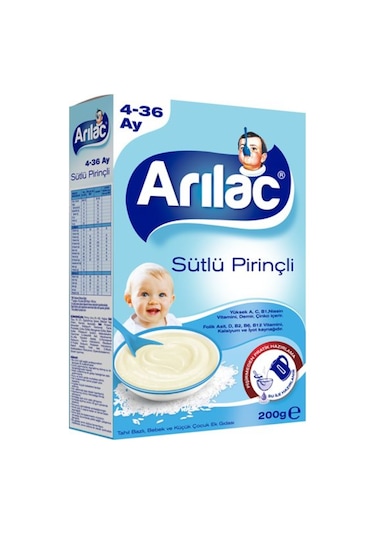 Arılac Instant Sütlü Pirinçli 4-36 Ay Kaşık Maması 200 G
