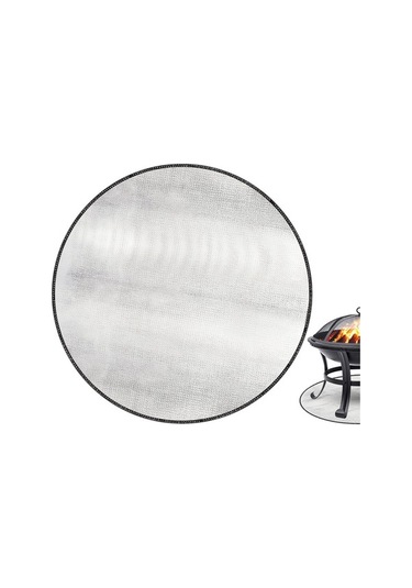 Pazly 24 İnç Yuvarlak Yangın Matı - Isıya Dayanıklı Bbq Paspası, Açık Alan Koruma