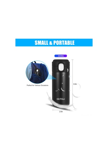 Kosona 304 Çelik Siyah 300ml Evrensel Kullanimlı Vakuum Isı Saklama Termos Bardak Aı-d97 Diğer