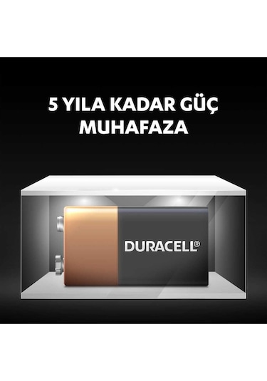 Duracell 6LR61/MN1604 Alkalin 9V Pil 4'lü