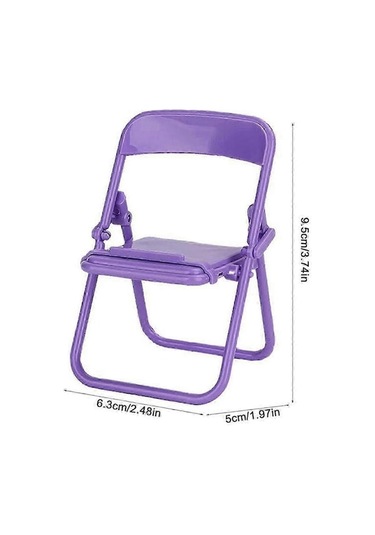 Bloomnest Mini Sandalye Telefon Tutucu, Taşınabilir Katlanır Stand, Saç Masaüstü, Cep Telefonu Destekliği, Altın - Siyah A1088 Altın - Siyah