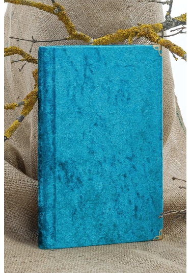 25 Adet - İsme Özel Kadife Kaplı Yasin Kitabı - Mevlüt Hediyesi - Çanta Boy- 128 Sayfa - Petrol Petrol