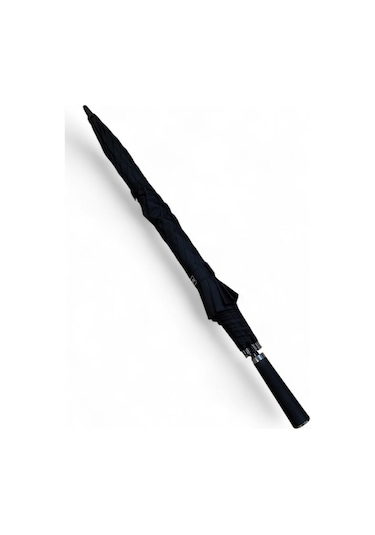 Baginn Erkek Şemsiye Siyah Renk Baston Protokol Şemsiye 125 Cm Çap 100 Cm Boy Çift Tenteli 8 Telli 001