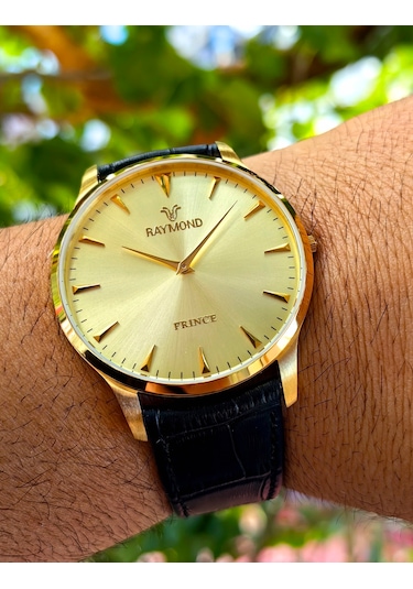 Raymond İnce Klasik Seri Erkek Kol Saati Altın
