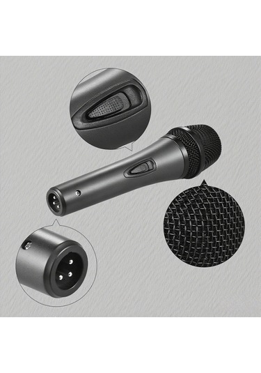 Samdoo M-320 Metal Dinamik Mikrofon: Kaliteli Ses, Kalp Formu Yönlendirme, 5m Kablolu, Klüp Ve Karaoke İçin