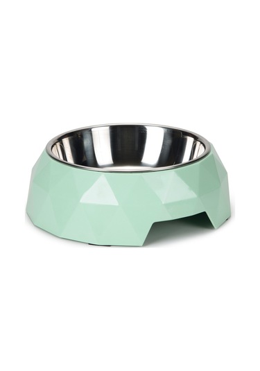 Beeztees Kedi Mama Su Kabı, Paslanmaz Çelik, Su Yeşili, 14x4cm, 160ml