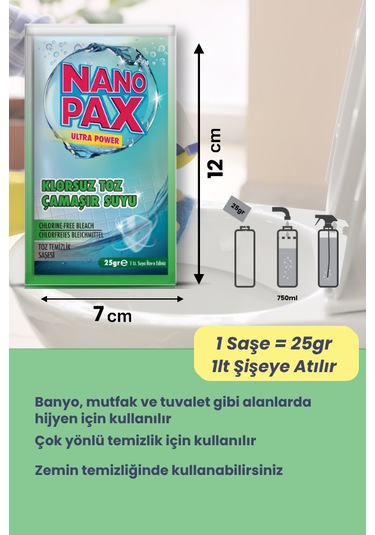 Nanopax Ultra Toz Saşe Temizlik Seti 6 Adet Saşe 6'lı Set