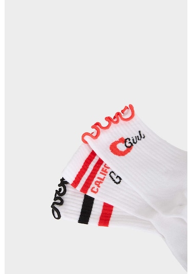 DeFacto Kız Çocuk 3'lü Pamuklu Uzun Çorap E6280A8NSKR1