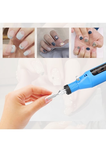 Padalink Usb Şarjlı Mini Elektrikli Tırnak Bakım Aleti - 6 Başlıklı, Ayarlanabilir Hız, Taşınabilir Manikür Makinesi