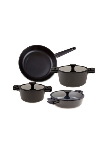 Jumbo Black Cook 7 Parça Döküm Tencere  Seti