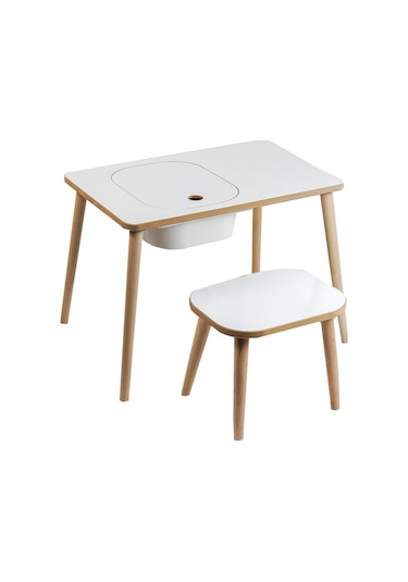 Miracle 3d Çocuk Oyun Etkinlik Çalışma Masası Tek Göz Aktivite Masası Beyaz