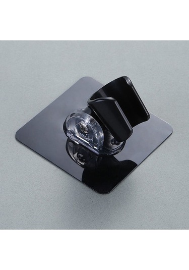 Primepickings Siyah Ev Duş Başlığı Tutucu - Ayarlanabilir Montaj, Yumruksuz Braket, Kendinden Yapışkanlı, Banyo Duvara 2 Katlı Gri