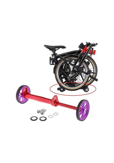 Suntek Katlanır Bisikletler Kolay Tekerlekler Ara Kırmızı-Mor Kırmızı - Mor