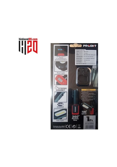 Dht 350 Lümen Mıknatıslı Kancalı Çalışma Lambası D11010002 N11.6242 Siyah