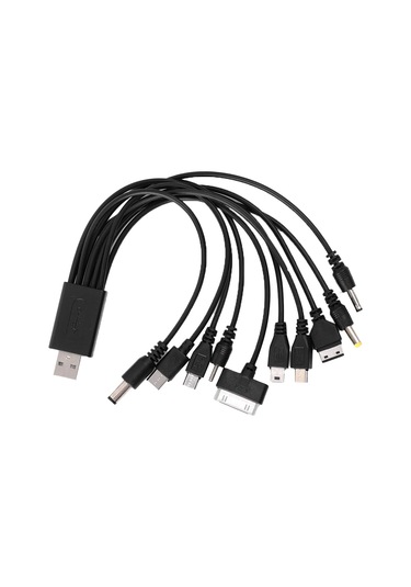 Anatoliadelight 10 İn 1 Mikro Usb Evrensel Şarj Adaptörü Ve Veri Kablosublack90 Cm