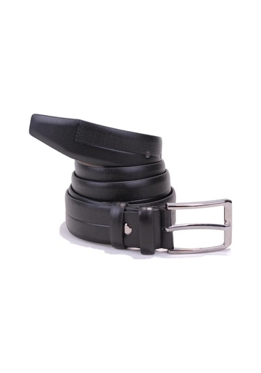 Dagoster Dmk26-304 Siyah 3,5 Cm Suni Deri Erkek Kemer Siyah