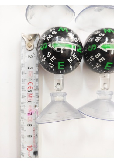 Araç Içi Vantuzlu Siyah 38 Mm Büyük Boy 6 Lı Pusula Seti