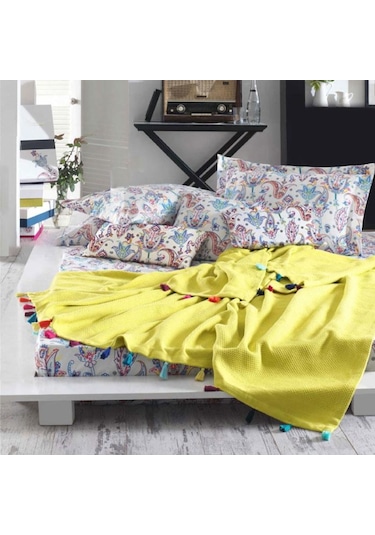 Iyi Geceler Istanbul Up Style Çift Kişilik Pike Takımı Sarı