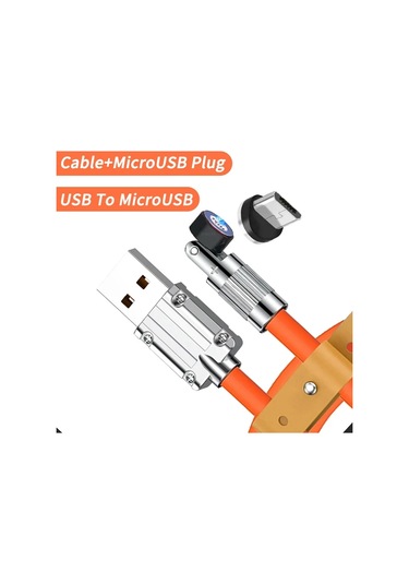 Dıxsg6a 120w 540 Dönen Manyetik Şarj Kablosu Usb-c/micro Usb 1.5m Samsung Iphone Uyumlu İçin Hızlı Şarjkahverengi1.2m