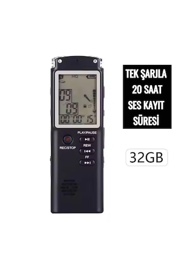 Ultratekno Kb40 32 Gb Premium Led Büyük Ekranlı Profesyonel Ses Kayıt Cihazı Okul Ders Not,toplantı Röportaj