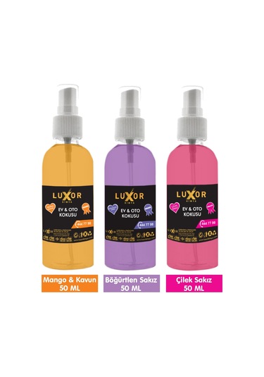 Luxor Çilek Sakız & Böğürtlen Sakız & Mango 50 Ml X 3 Koku