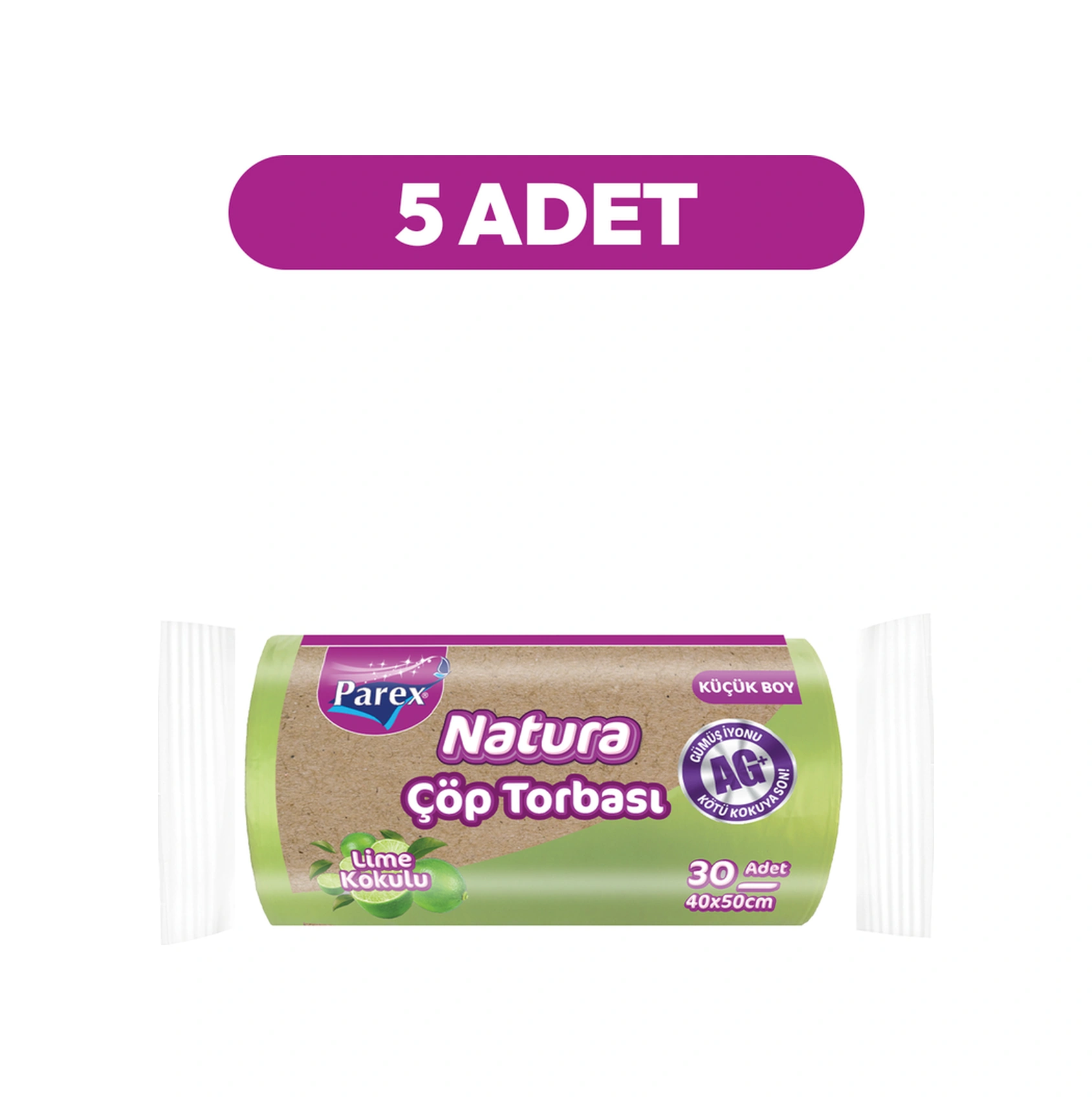 Natura Çöp Torbası Küçük Boy 30'lu 40 X 50 Cm Beşli Paket