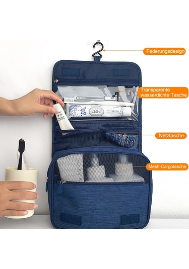 Sones Çok İşlevli Taşınabilir Kanca Tipi Seyahat Yıkama Saklama Çantası Kozmetik Çantası Mor Mor