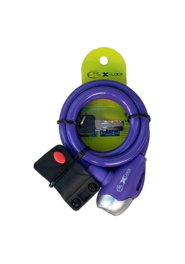 Xbyc Ty 561 Anahtarlı Çelik Halat Kilit 8x1300 Mm Bisiklet Kilidi Mor