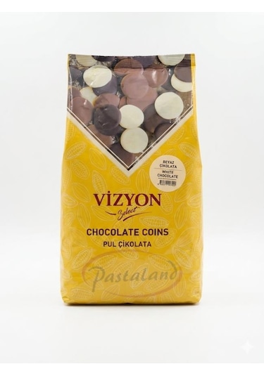 Vizyon Select Beyaz Pul Çikolata Coıns 2,5 Kg