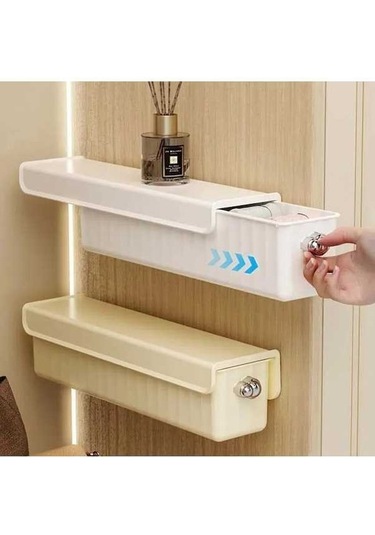 Didadodo 6 Bölme Taşınabilir Organizatör - 34,5x9,5x9 Cm, Beyaz Pratik Saklama Çözümü Küçük Mutfak Yardımcısı Beyaz