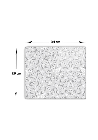 Selçuklu Motifi Desenli Cam Kesme Tahtası 29cm X 34cm