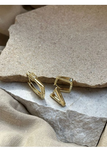 Ysx Jewelry Geometrik Üçlü Küpe Seti Çok Renkli