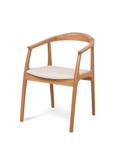 Helsinki Beyaz C Model Bohem Natural Ahşap Sandalye