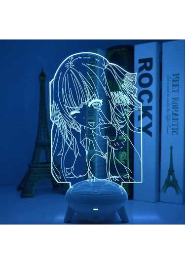 Wealthglow 3d Gece Işığı İllüzyon Çizgi Filmler Anime Özetin Özü Qonagf Siyah