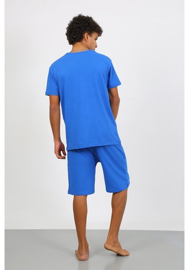 Akbeniz Erkek Pamuk Lakost Alt Üst Kaprili Pijama Takım Saks 6872 Saks