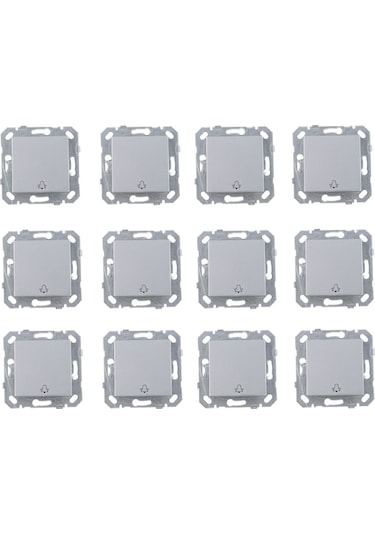 Netelsan Byobu 12 ADET Parlak Gümüş Zil Anahtar Çerçevesiz