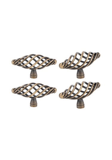 Vkemall 4 Adet Zink Alyuminyum Avrupa Stili Antik Bakır Kasa Çekmecesi Puller, Ev Ofis Mobilya Kolu, Saçma Kaliteli Dayanıklı, Kolay Kurulum Diğer