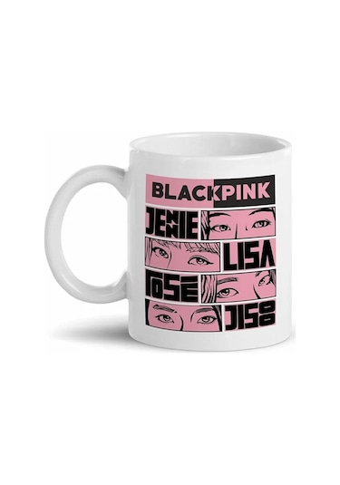 Blackpink Tasarımlı Kupa Bardak D16 Beyaz