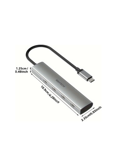 Xuweiwei Rshtech 10gbps 4-usb C Hub Yuksek Hizli Veri Transferi Macbook Uyumlu Laptop Chromebook Icin Tasinabilir Usb 3.2 Gen 2 Otg