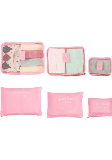 Sones 6 Adet/takım Seyahat Çantası Giysi Bagaj Düzenleyici Yüksek Kapasiteli Örgü Paketleme Küpleri Gri Diğer