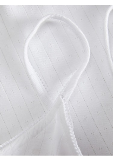 Kadin Streç Kalip Kare Yaka Üst - Lelu - 12272159 Bright White