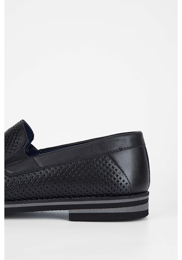 Tamer Tanca Erkek Hakiki Deri Siyah Casual Ayakkabı 383 3345 Ev Erk Ayk Y19 Sıyah Bsk Siyah