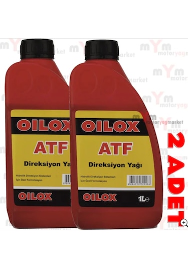 Oilox Atf Hidrolik Kırmızı Direksiyon Yağı 2 x 900 ML