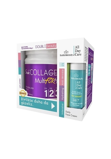Suda Collagen Double Beauty Multiform Kolajen 300 G + Yüz Kremi